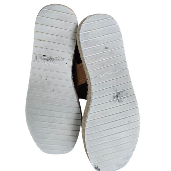 VINCE Tenison Brown Leather Sandals espadrilles size 9.5 - Picture 9 of 10